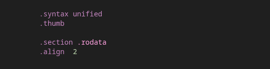 Example of highlighted section name